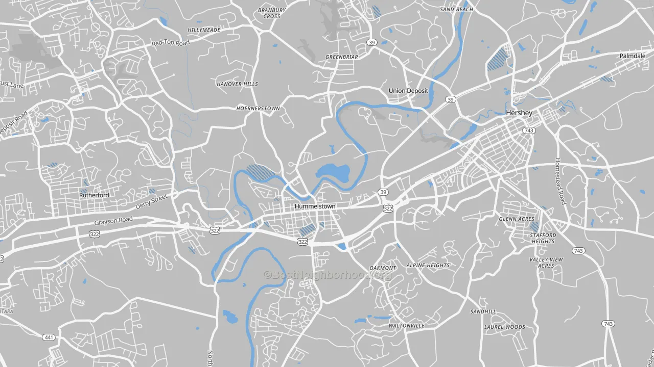 Transit Grade map of Hummelstown, PA