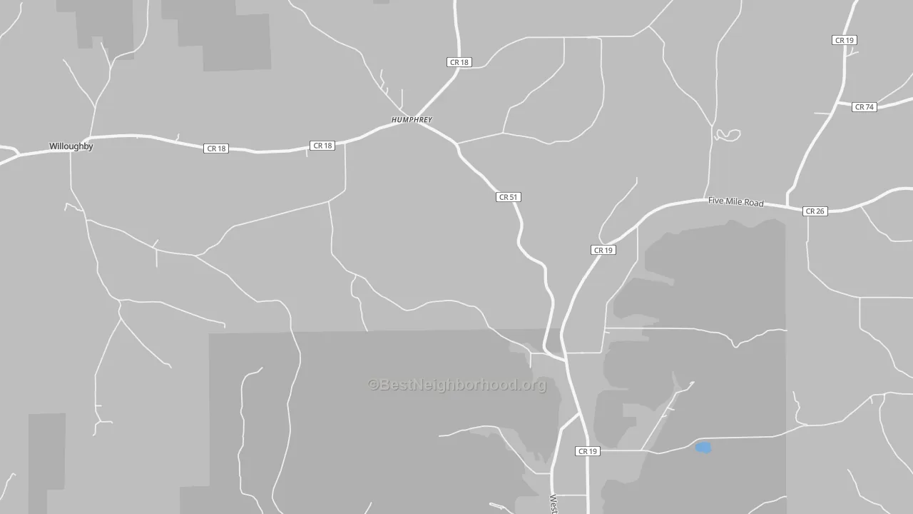 Transit Grade map of Humphrey, NY