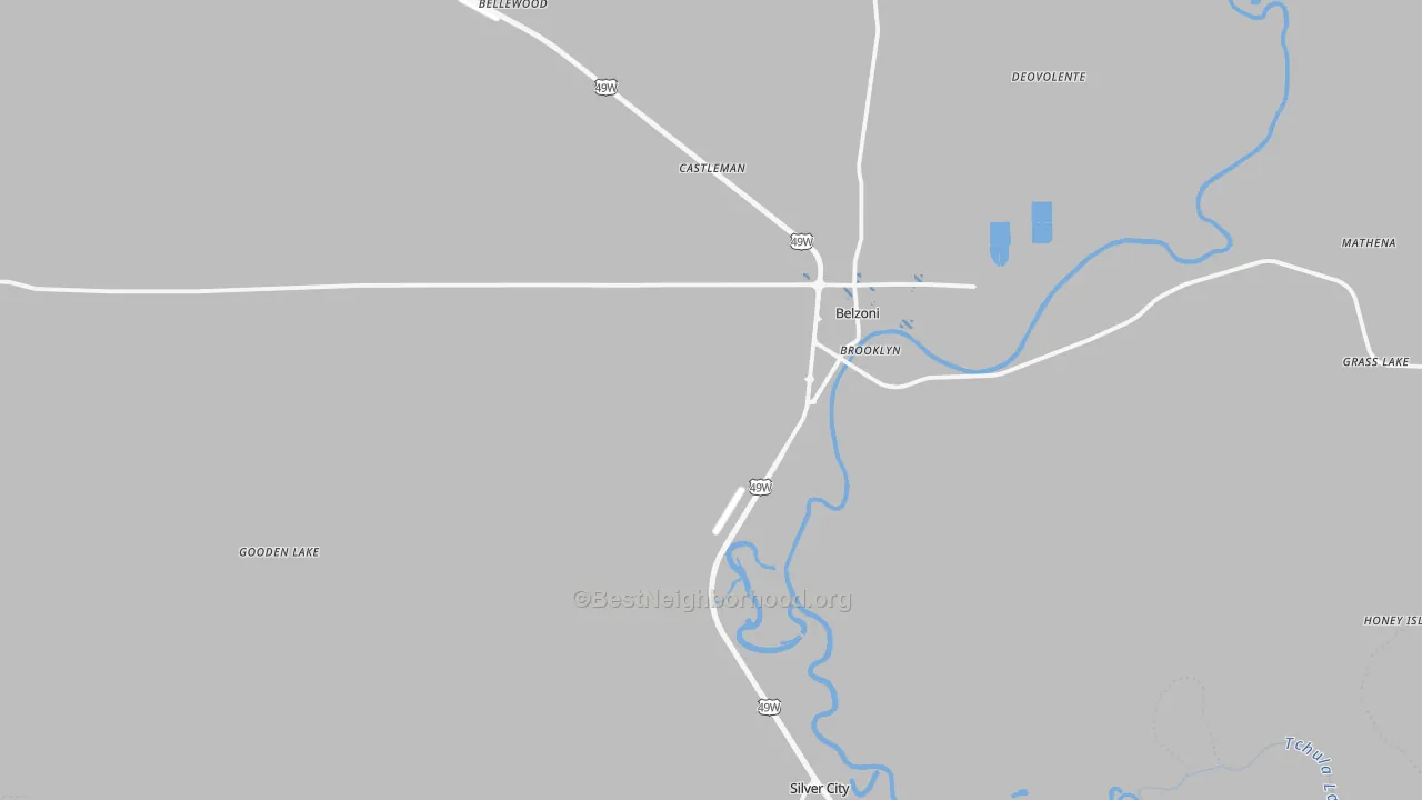 Transit Grade map of Humphreys County, MS