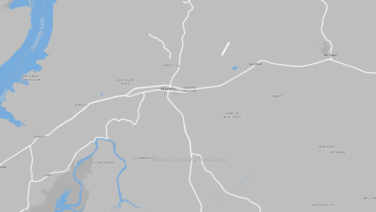 Transit Grade map of Humphreys County, TN