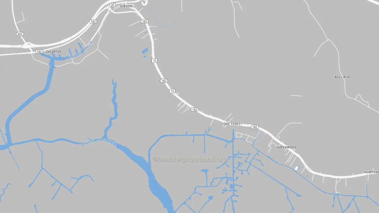 Transit Grade map of Humphreys, LA