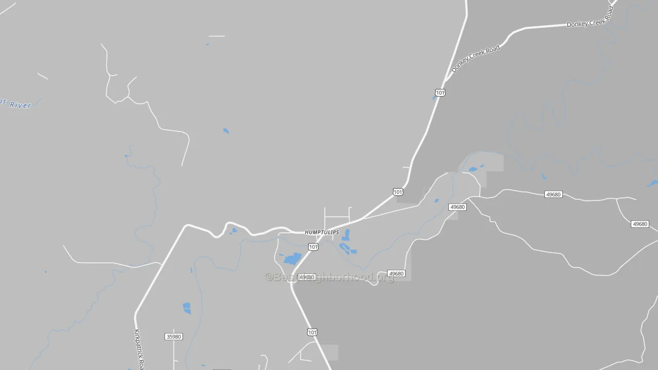 Transit Grade map of Humptulips, WA