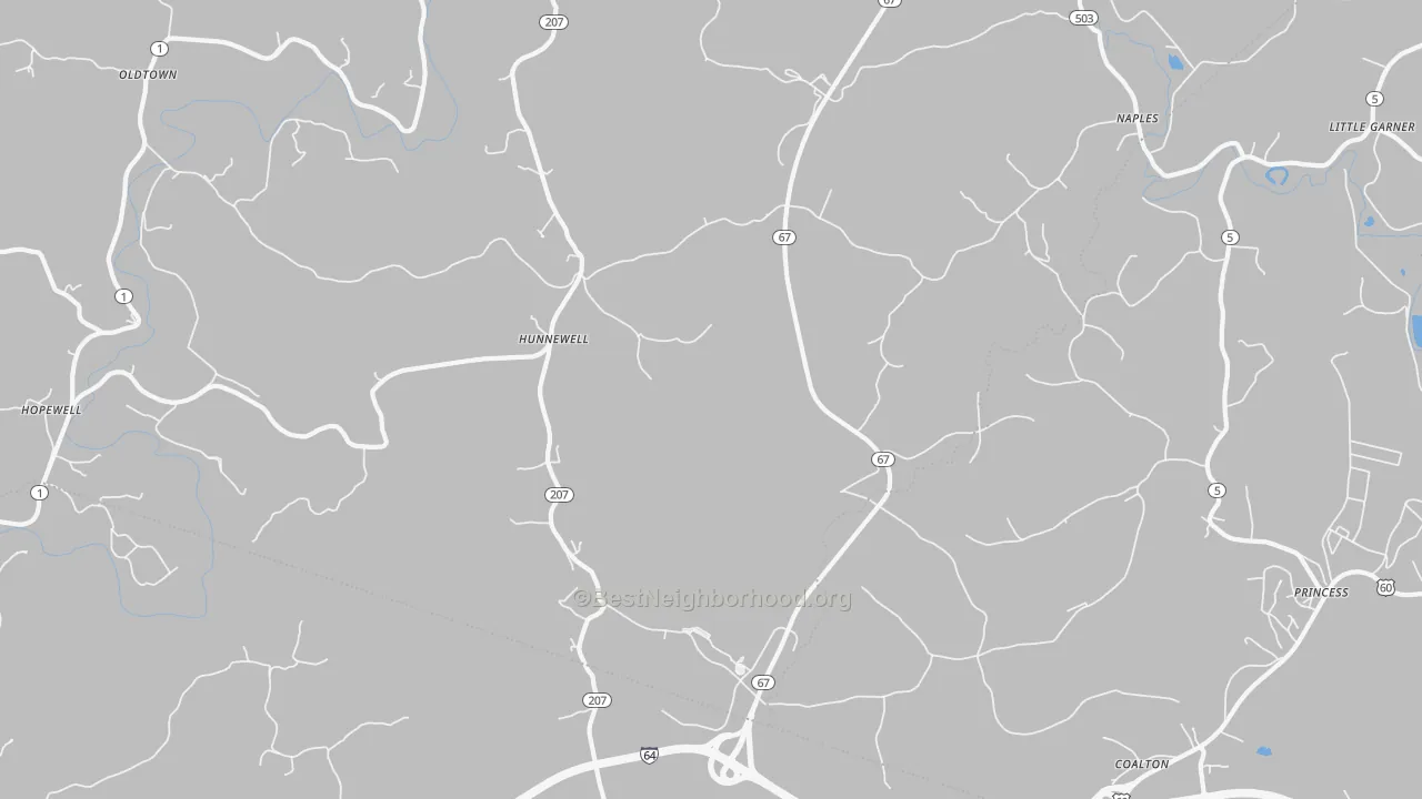 Transit Grade map of Hunnewell, KY
