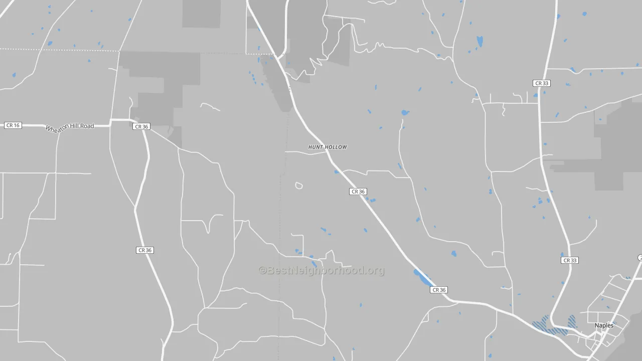 Transit Grade map of Hunt Hollow, NY