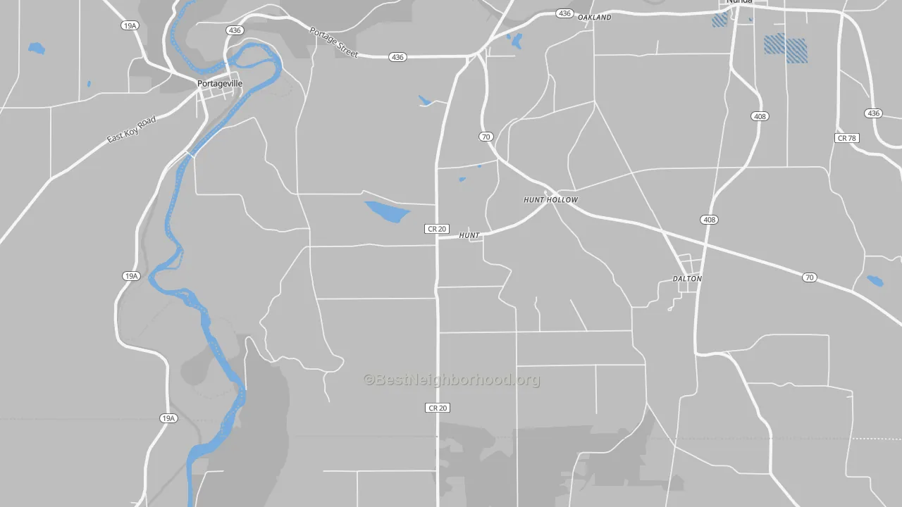 Transit Grade map of Hunt, NY