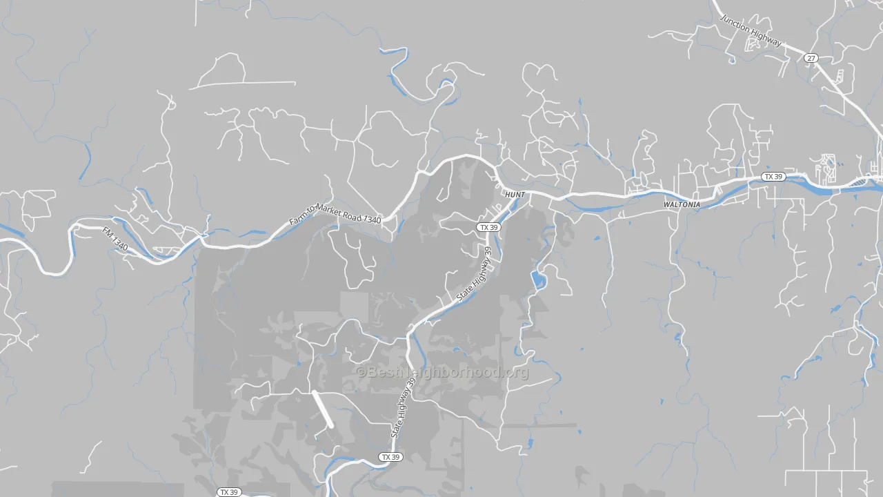 Transit Grade map of Hunt, TX