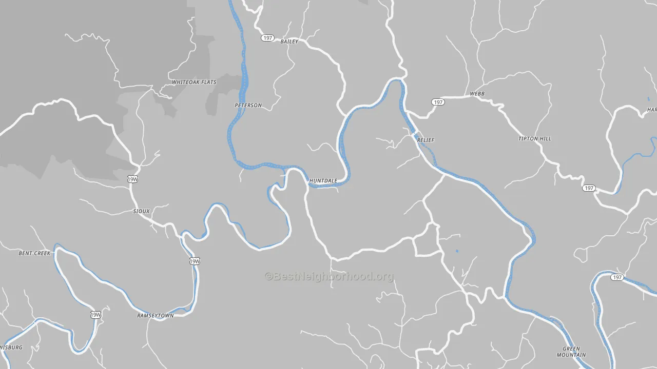 Transit Grade map of Huntdale, NC