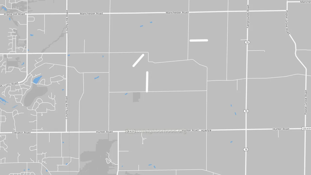 Transit Grade map of Hunter, IL