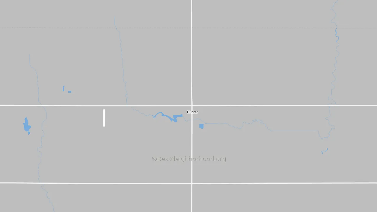 Transit Grade map of Hunter, ND