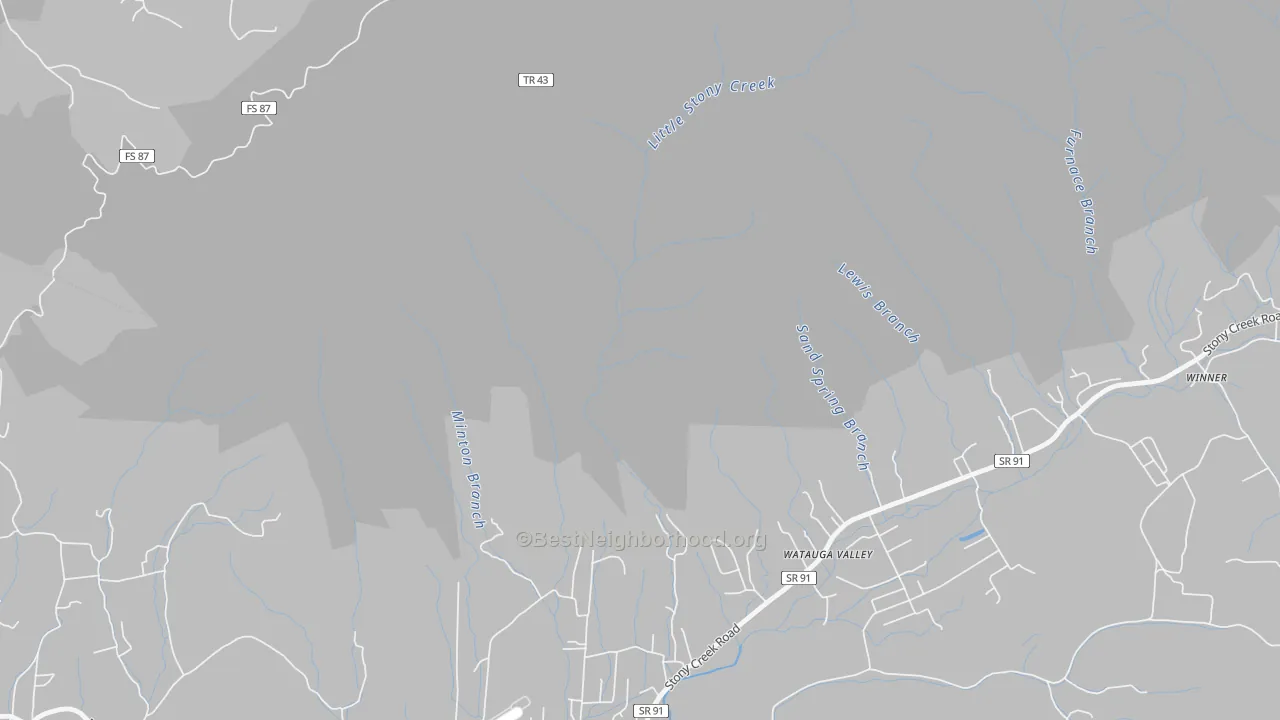 Transit Grade map of Hunter, TN