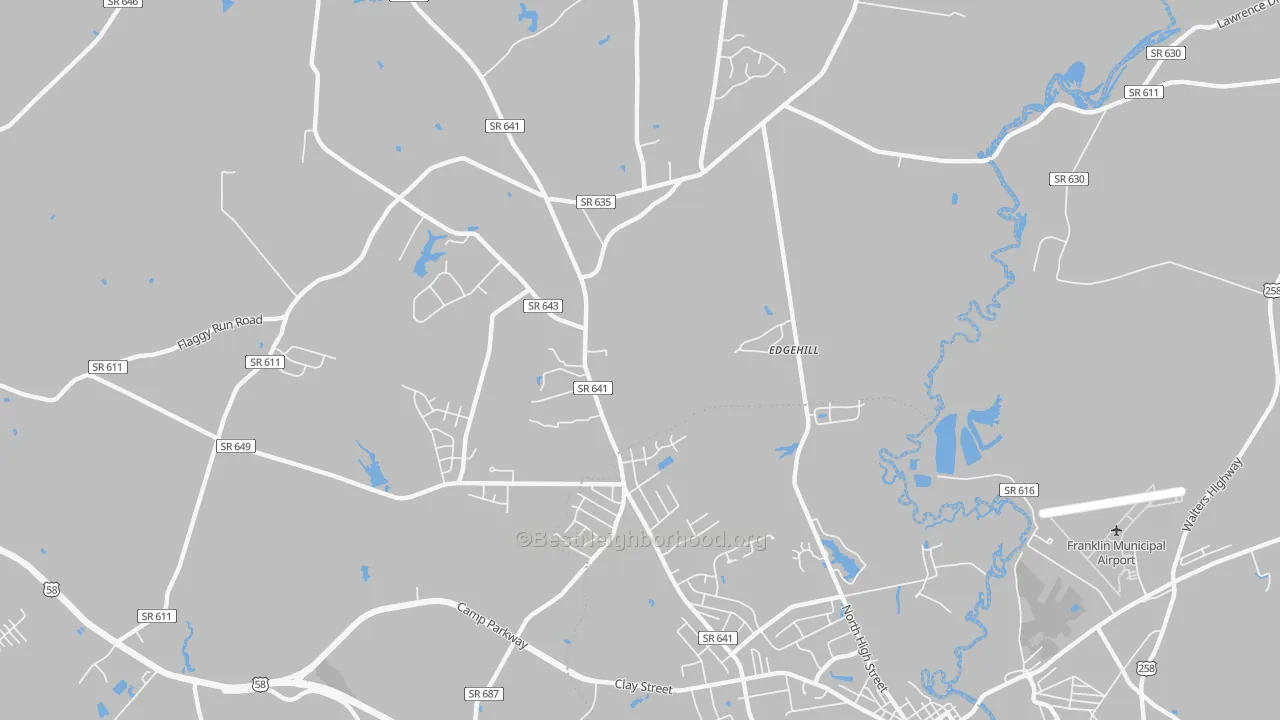 Transit Grade map of Hunterdale, VA