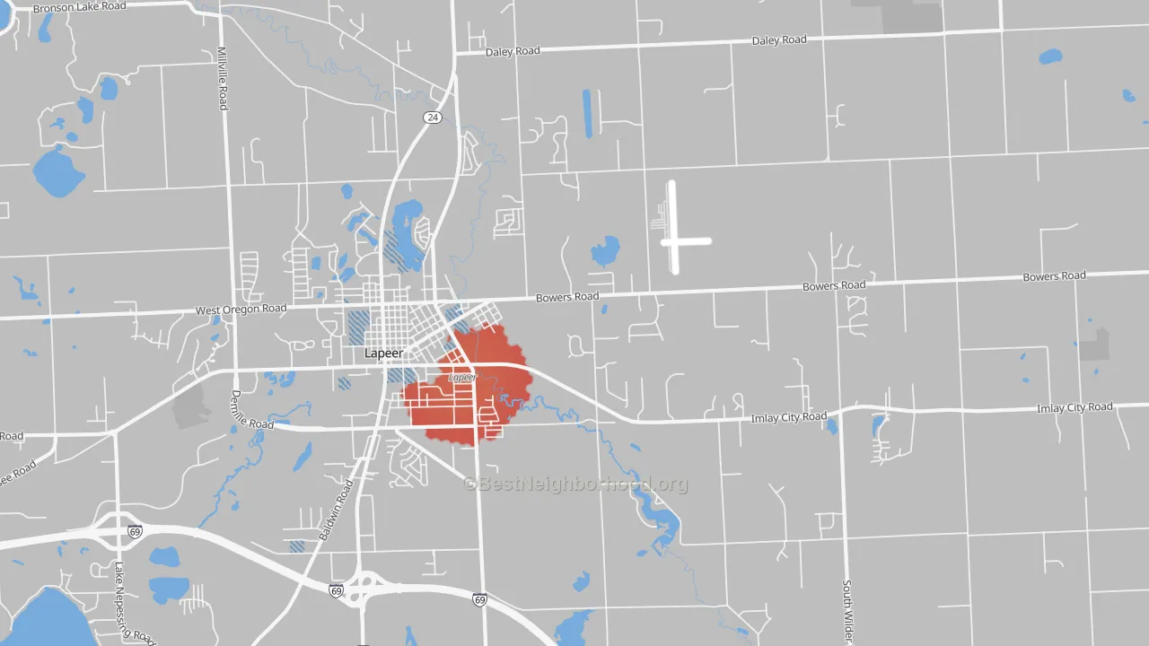 Transit Grade map of Hunters Creek, MI