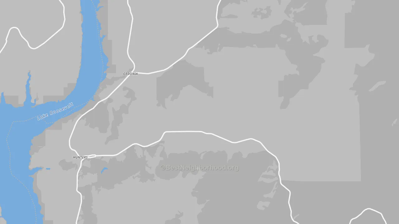 Transit Grade map of Hunters, WA