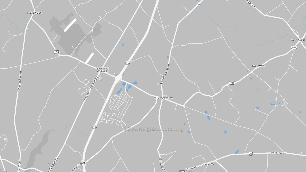 Transit Grade map of Hunterstown, PA