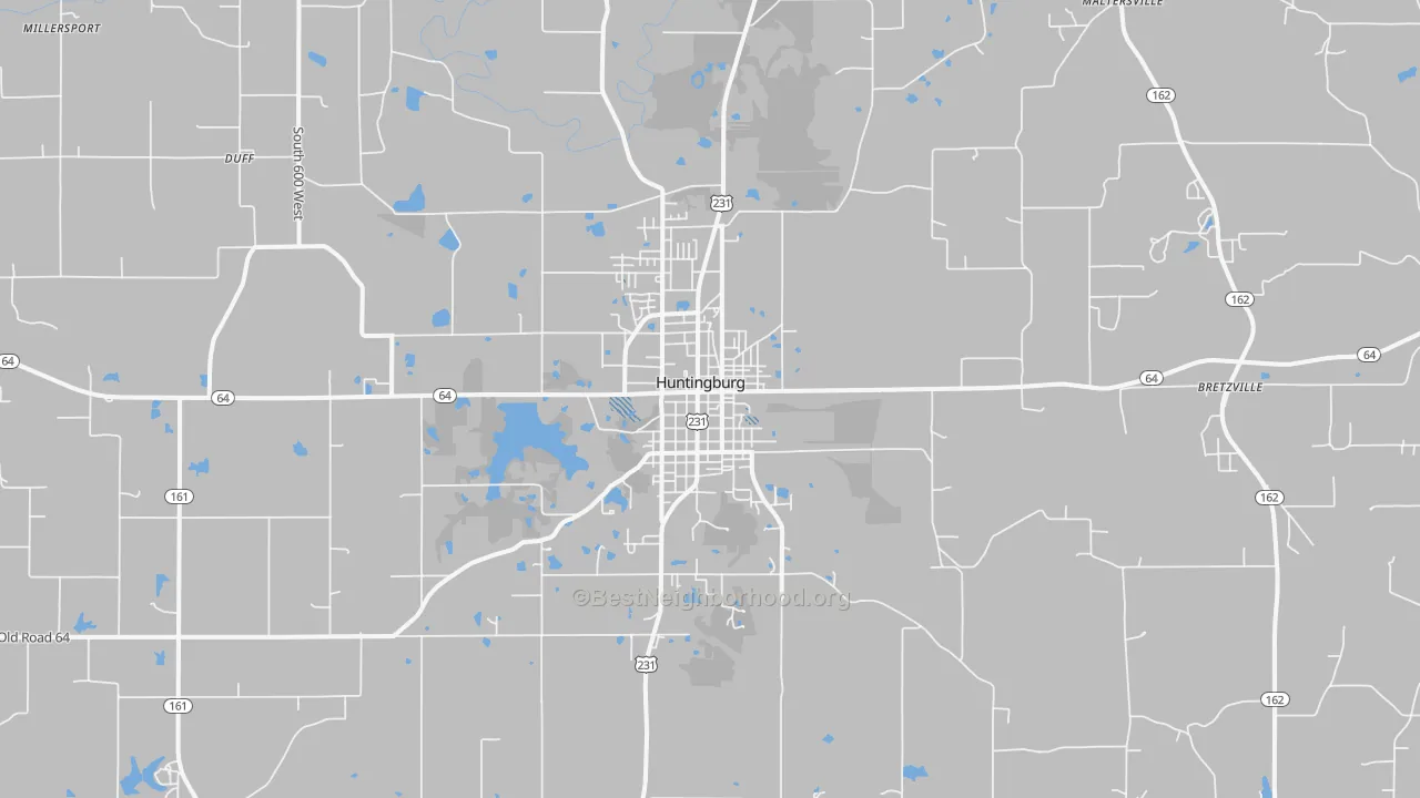 Transit Grade map of Huntingburg, IN