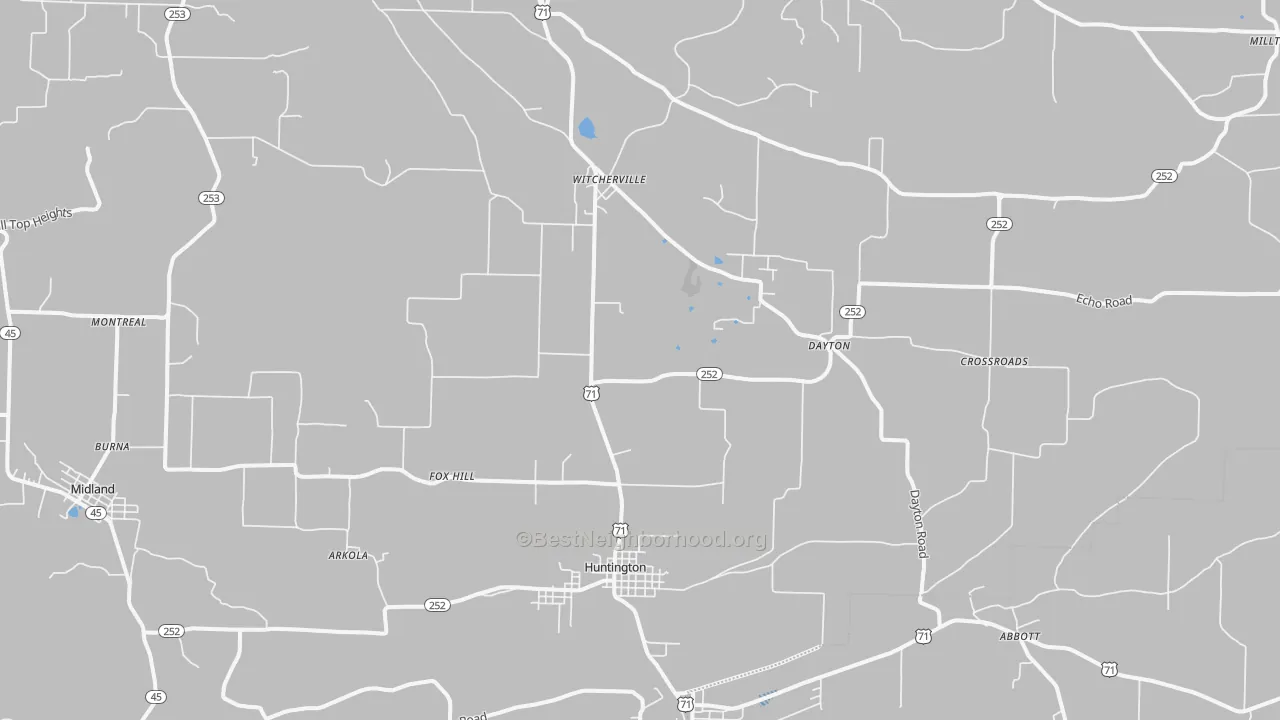 Transit Grade map of Huntington, AR