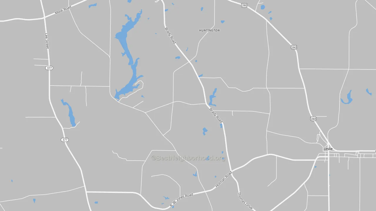 Transit Grade map of Huntington, GA