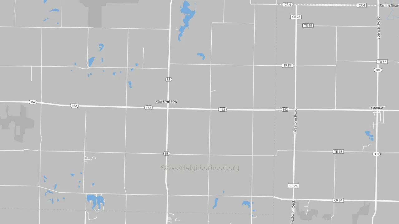 Transit Grade map of Huntington, OH