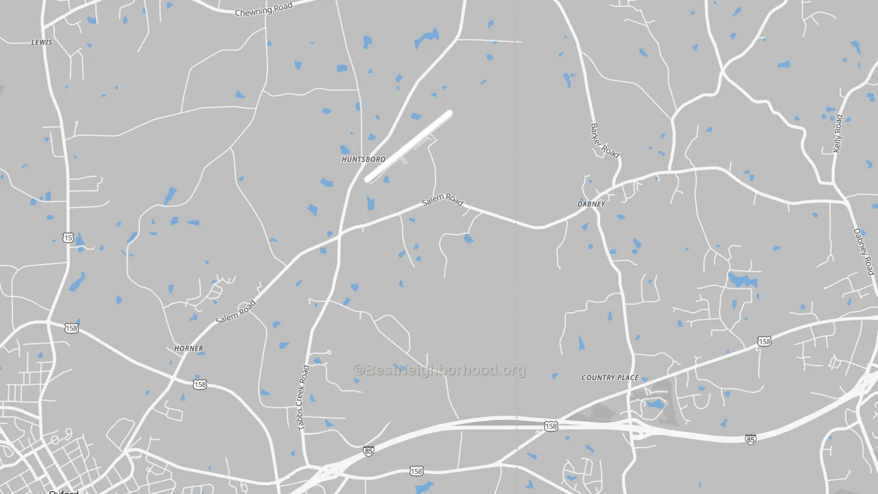 Transit Grade map of Huntsboro, NC