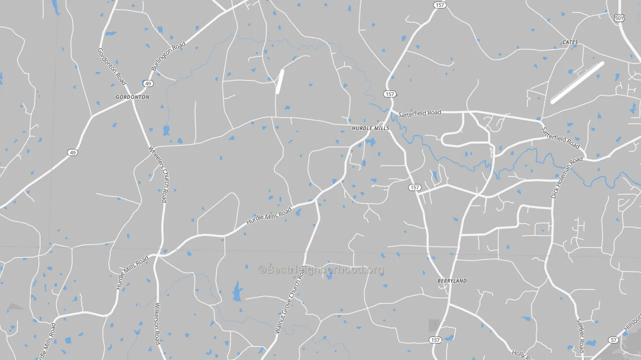 Transit Grade map of Hurdle Mills, NC