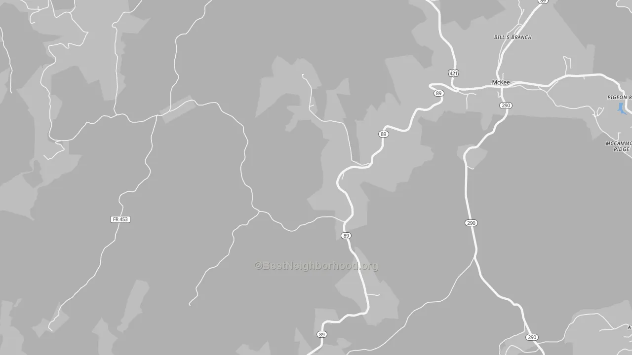 Transit Grade map of Hurley, KY