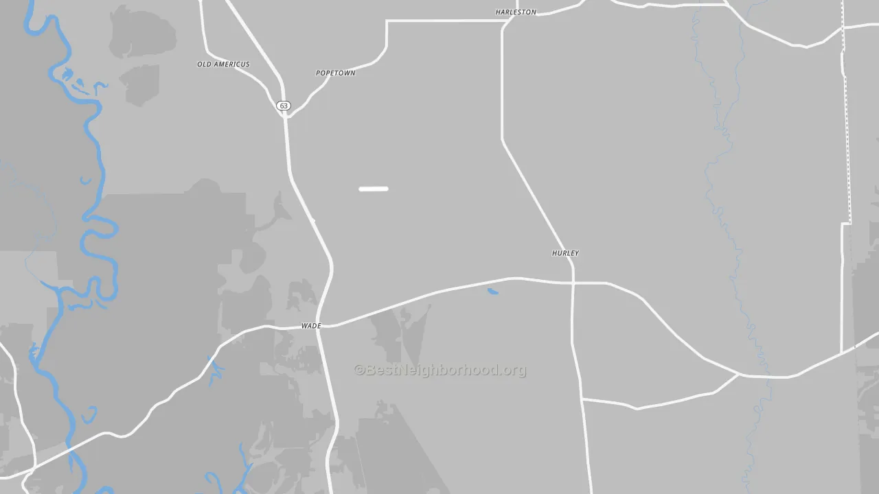 Transit Grade map of Hurley, MS