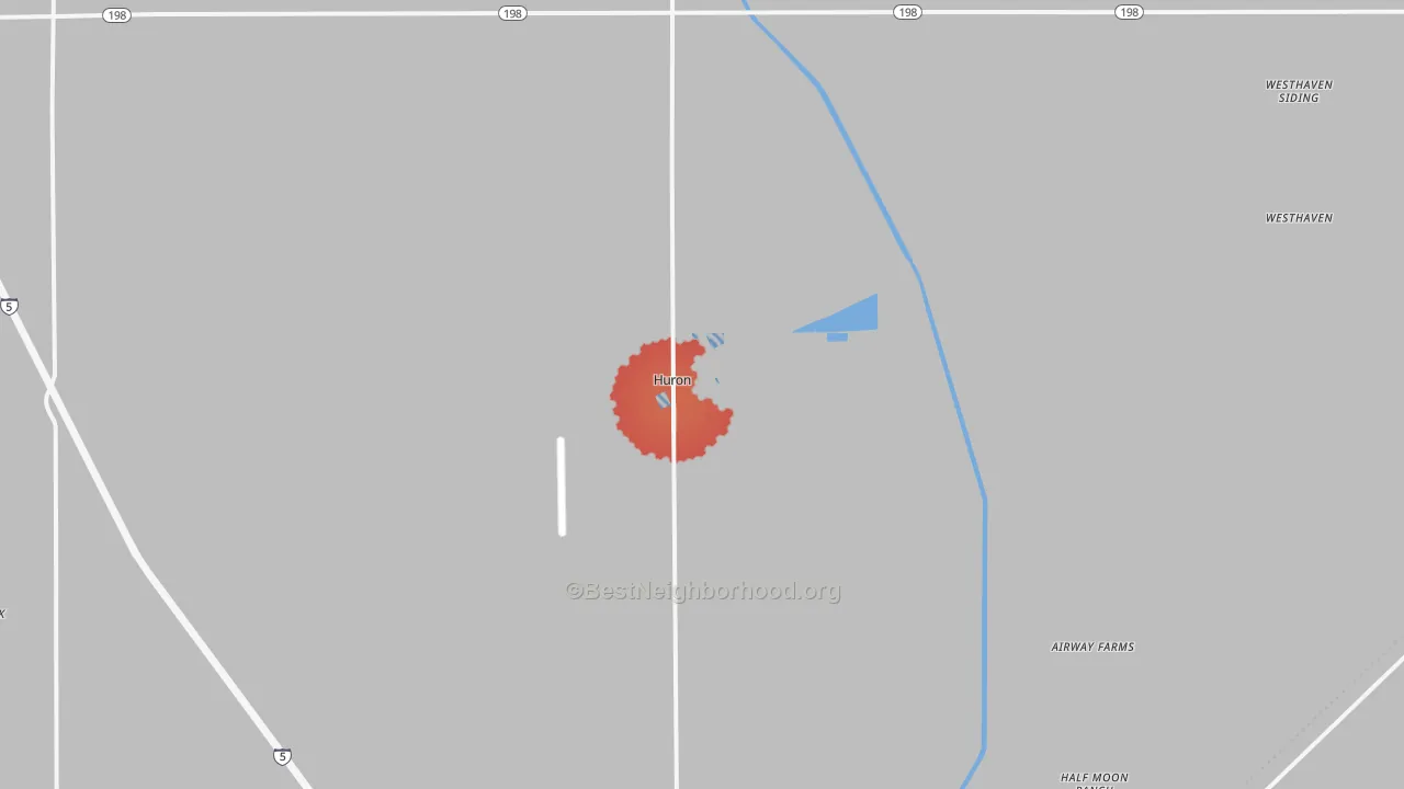 Transit Grade map of Huron, CA
