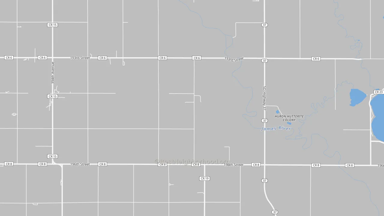 Transit Grade map of Huron Colony, SD