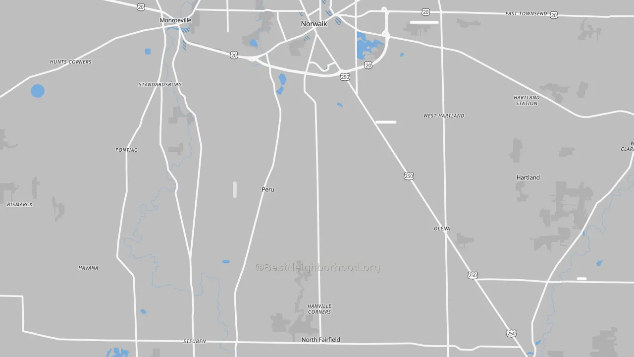 Transit Grade map of Huron County, OH