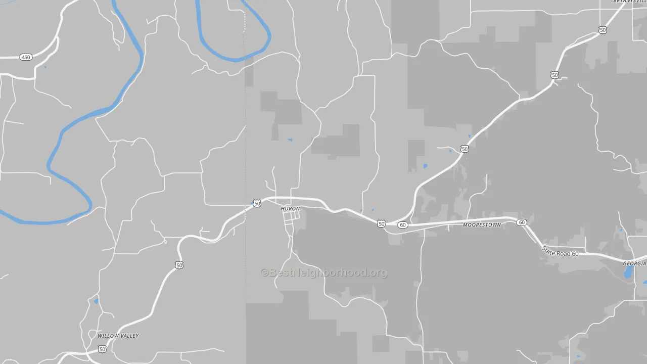 Transit Grade map of Huron, IN