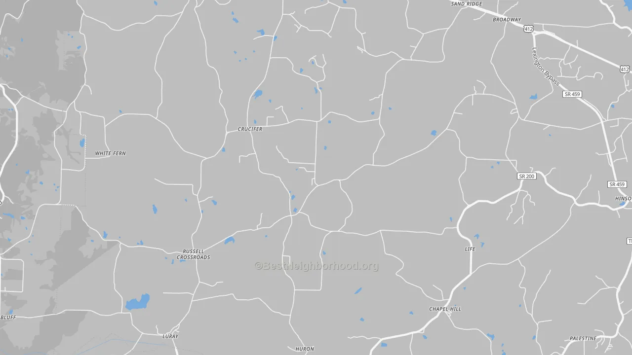 Transit Grade map of Huron, TN