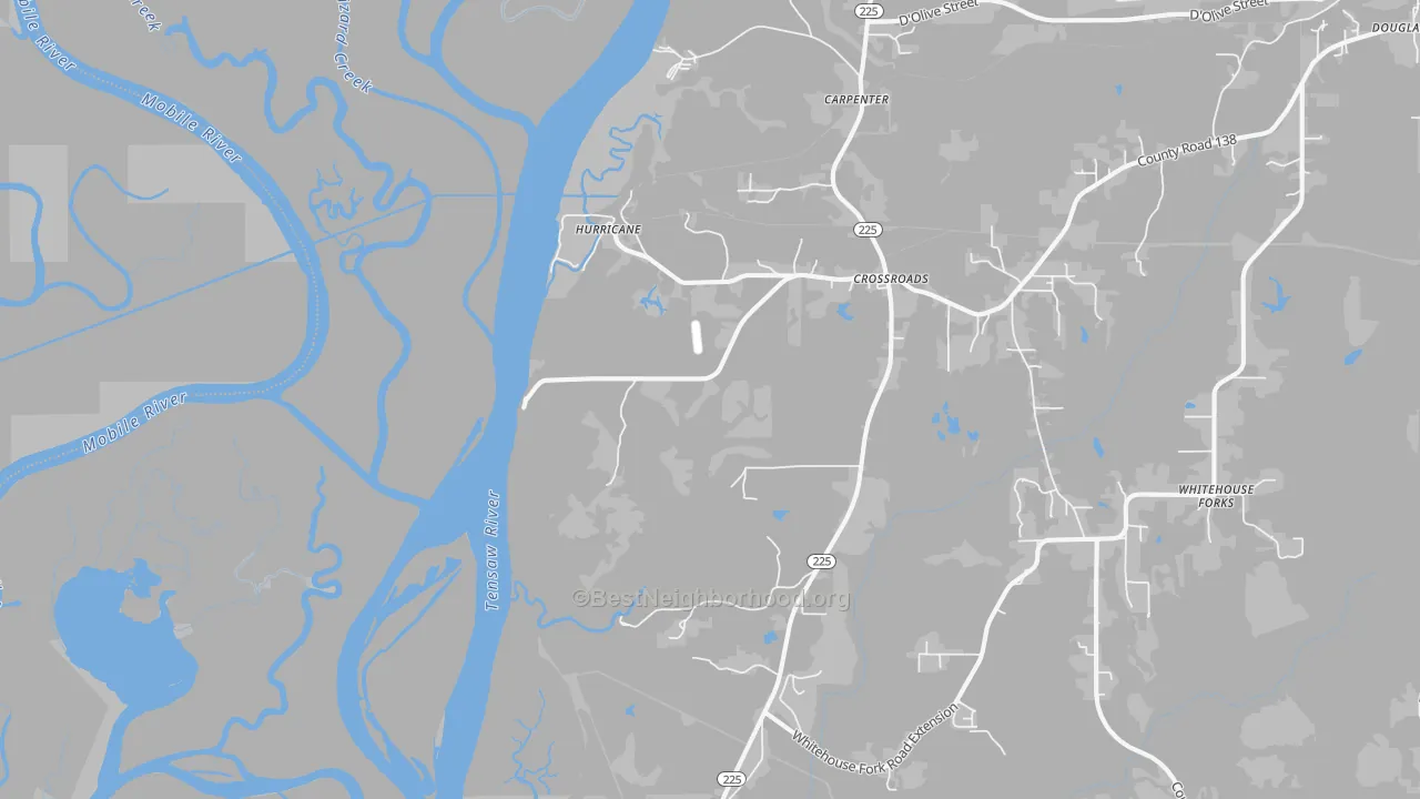 Transit Grade map of Hurricane, AL
