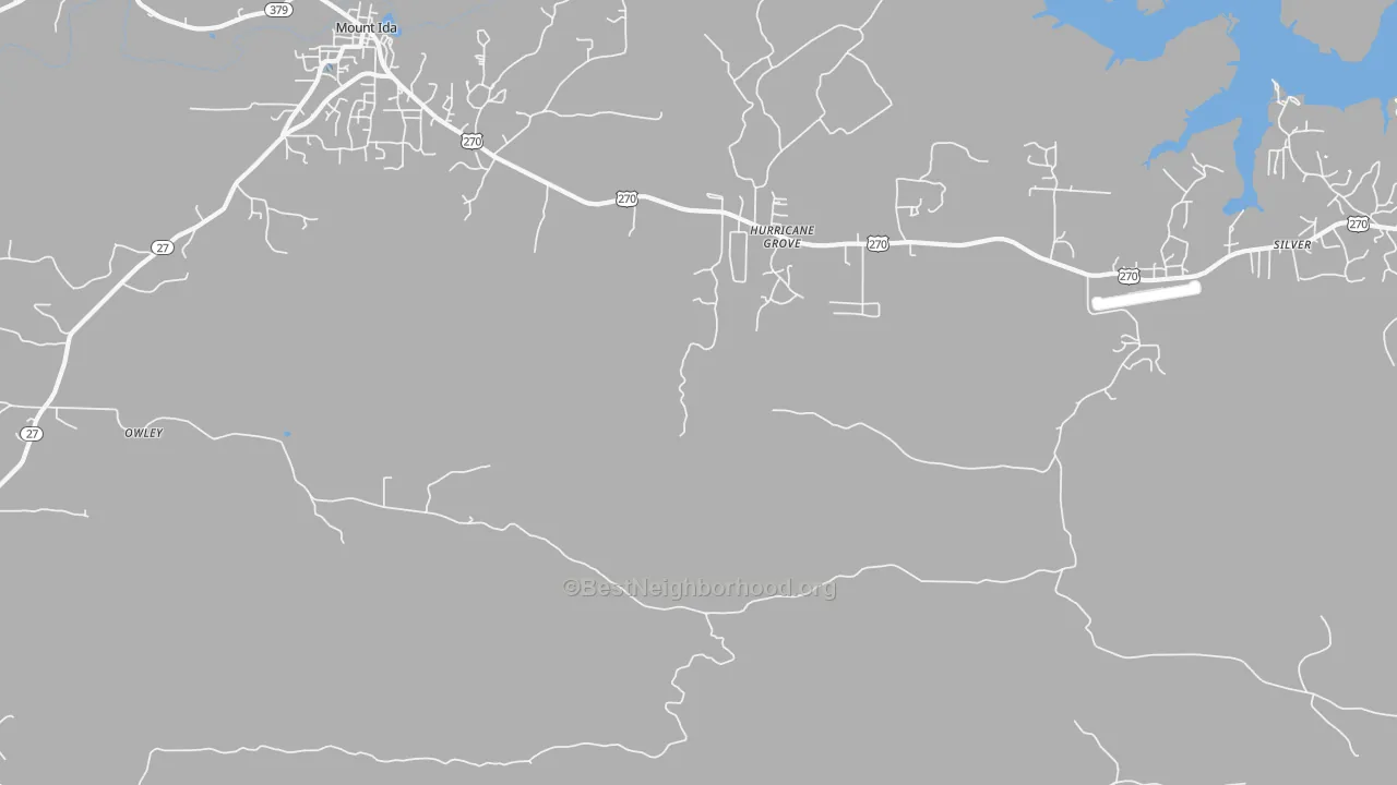 Transit Grade map of Hurricane Grove, AR