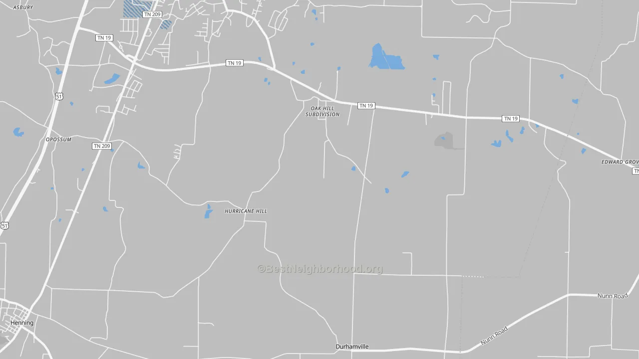 Transit Grade map of Hurricane Hill, TN