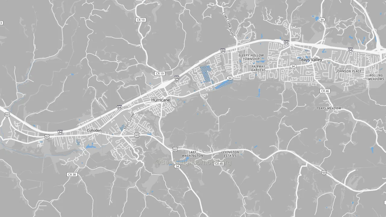 Transit Grade map of Hurricane, WV