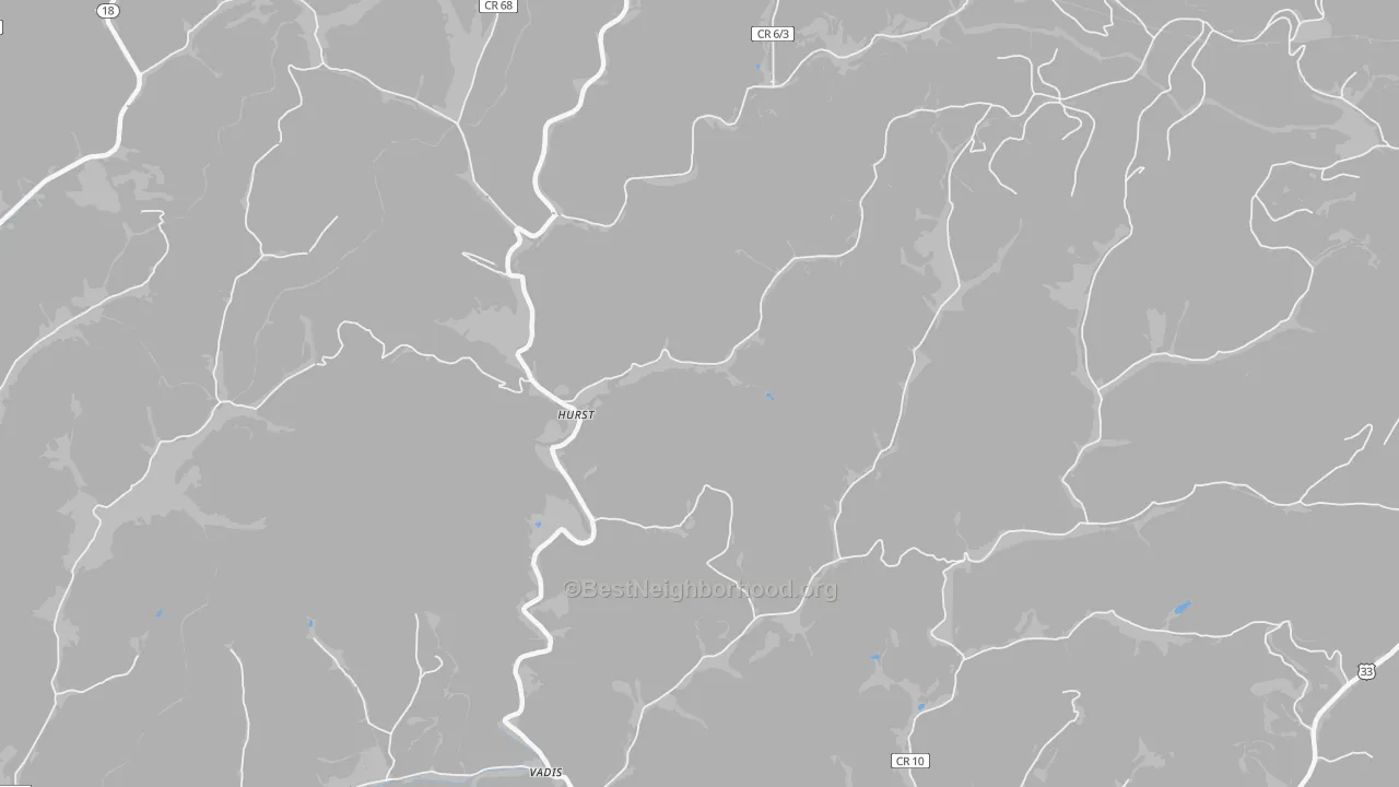 Transit Grade map of Hurst, WV