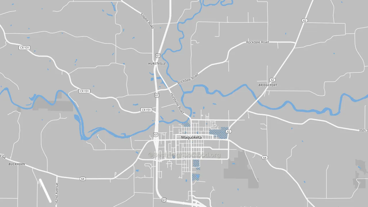 Transit Grade map of Hurstville, IA
