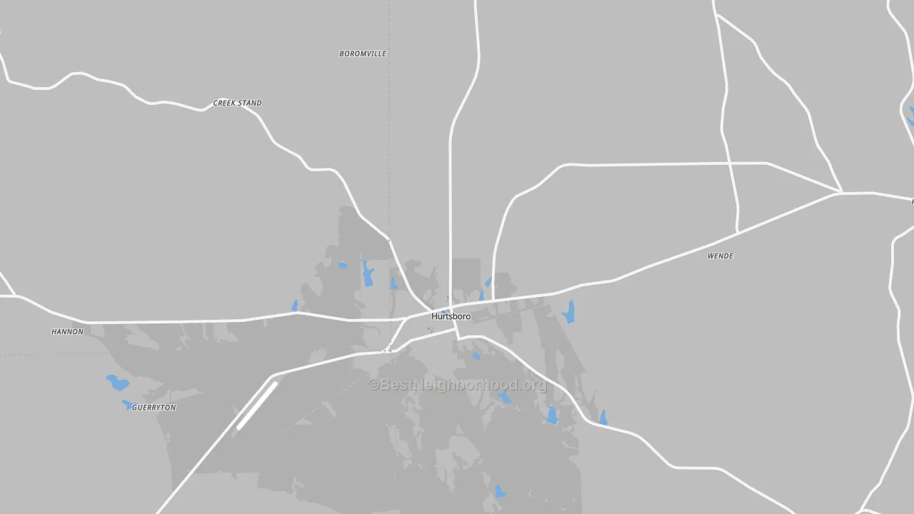 Transit Grade map of Hurtsboro, AL