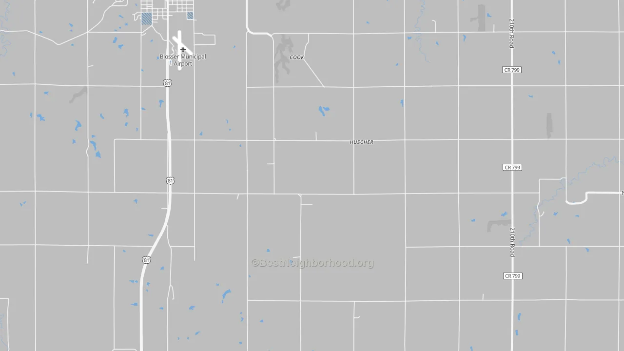 Transit Grade map of Huscher, KS