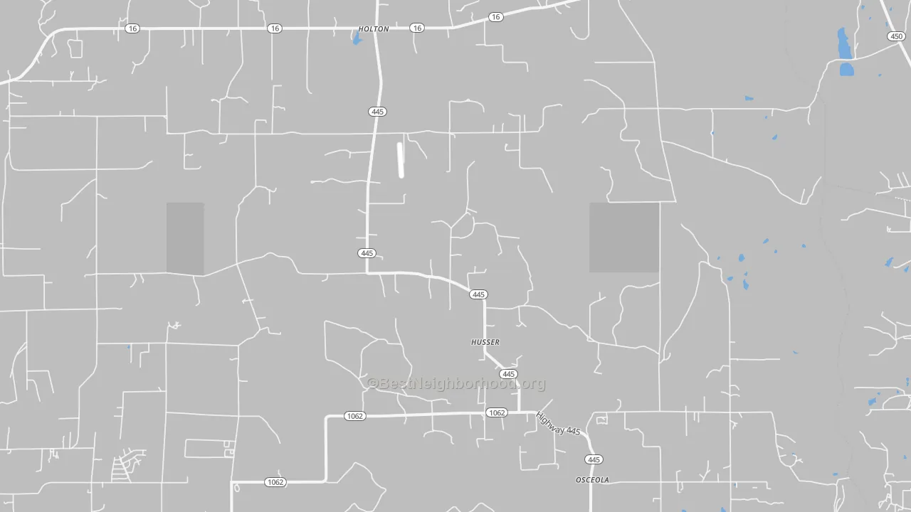 Transit Grade map of Husser, LA
