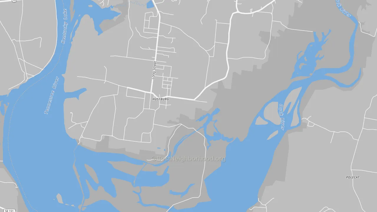 Transit Grade map of Hustburg, TN