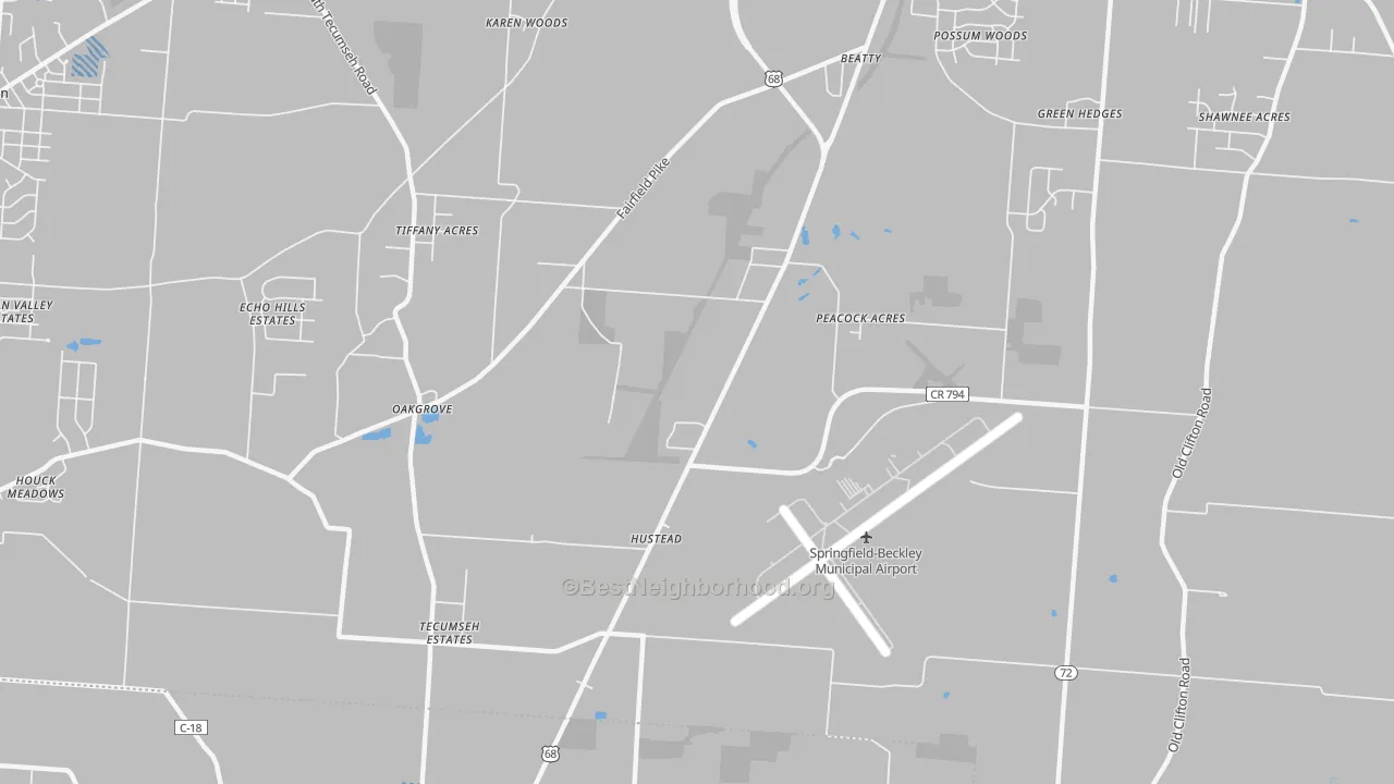 Transit Grade map of Hustead, OH