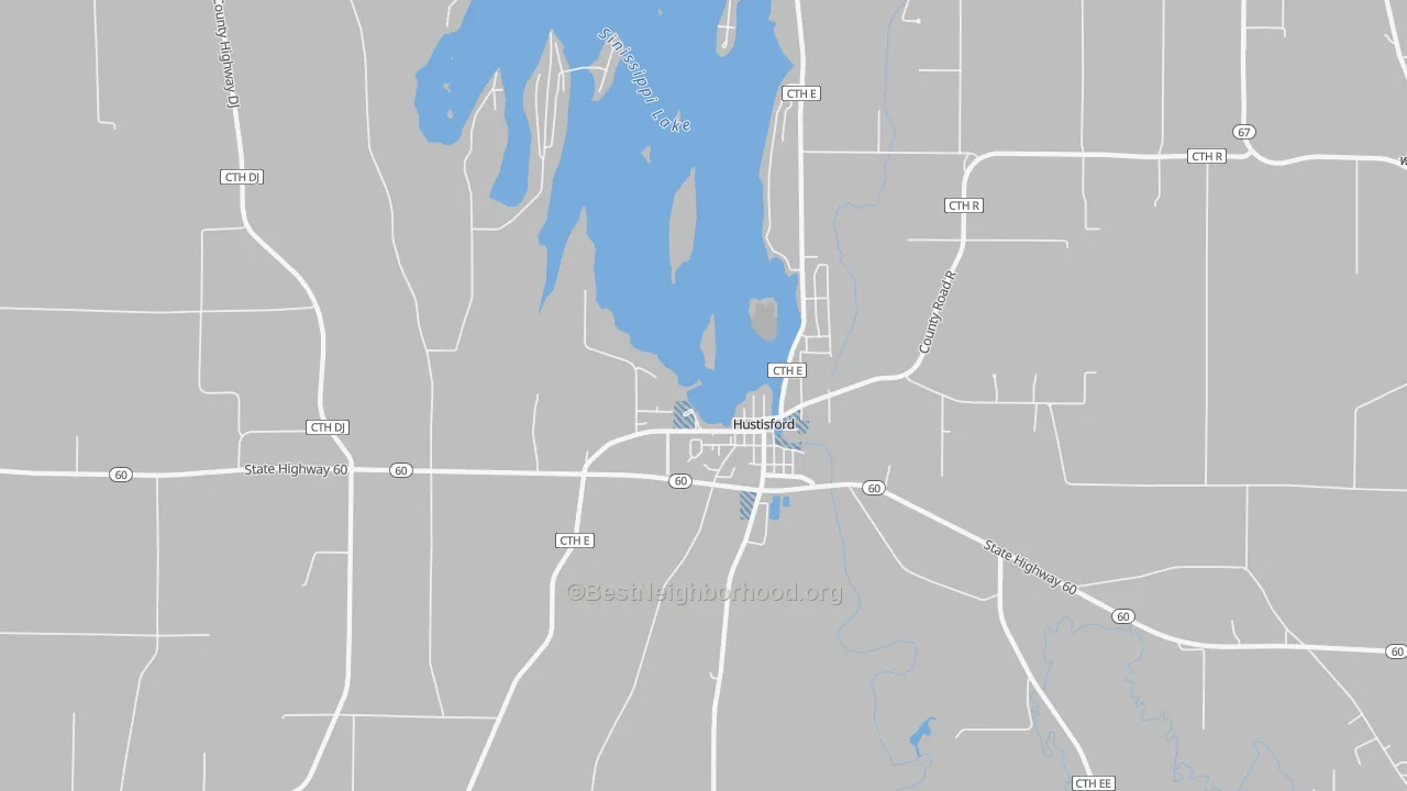 Transit Grade map of Hustisford, WI