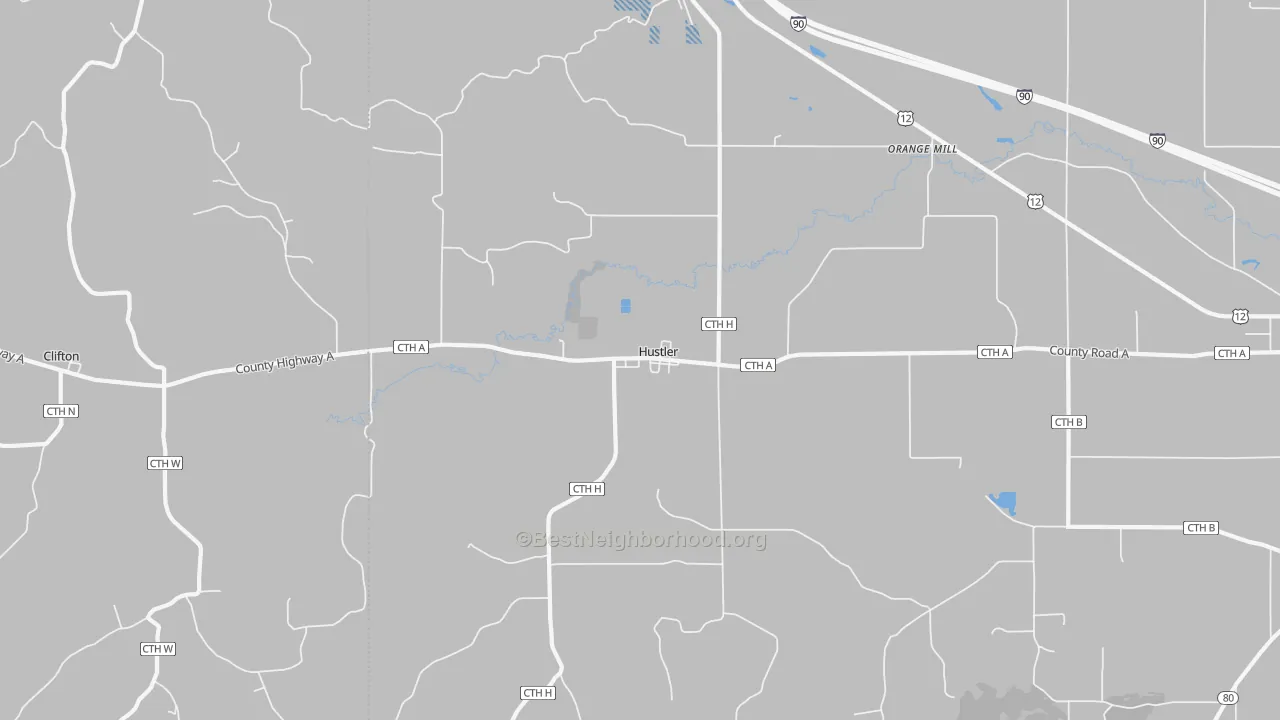 Transit Grade map of Hustler, WI