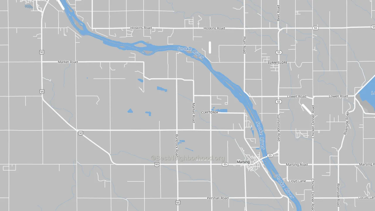 Transit Grade map of Huston, ID