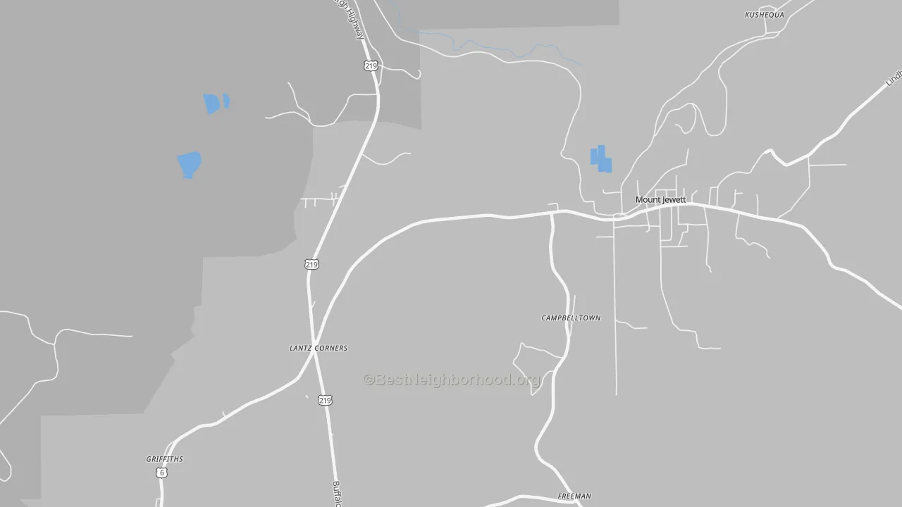 Transit Grade map of Hutchins, PA