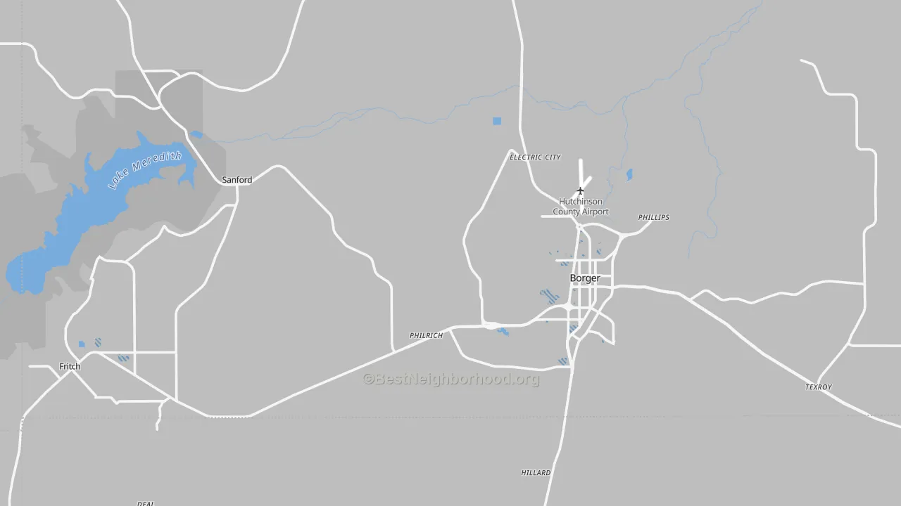 Transit Grade map of Hutchinson County, TX