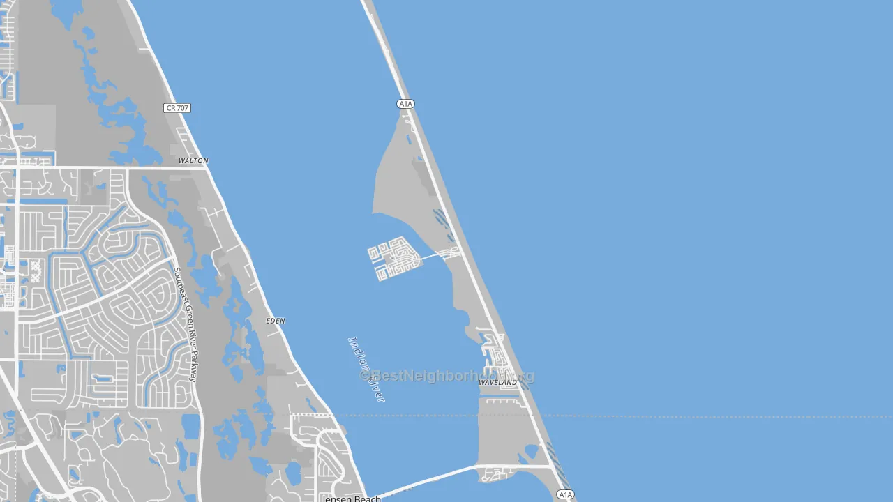 Transit Grade map of Hutchinson Island South, FL