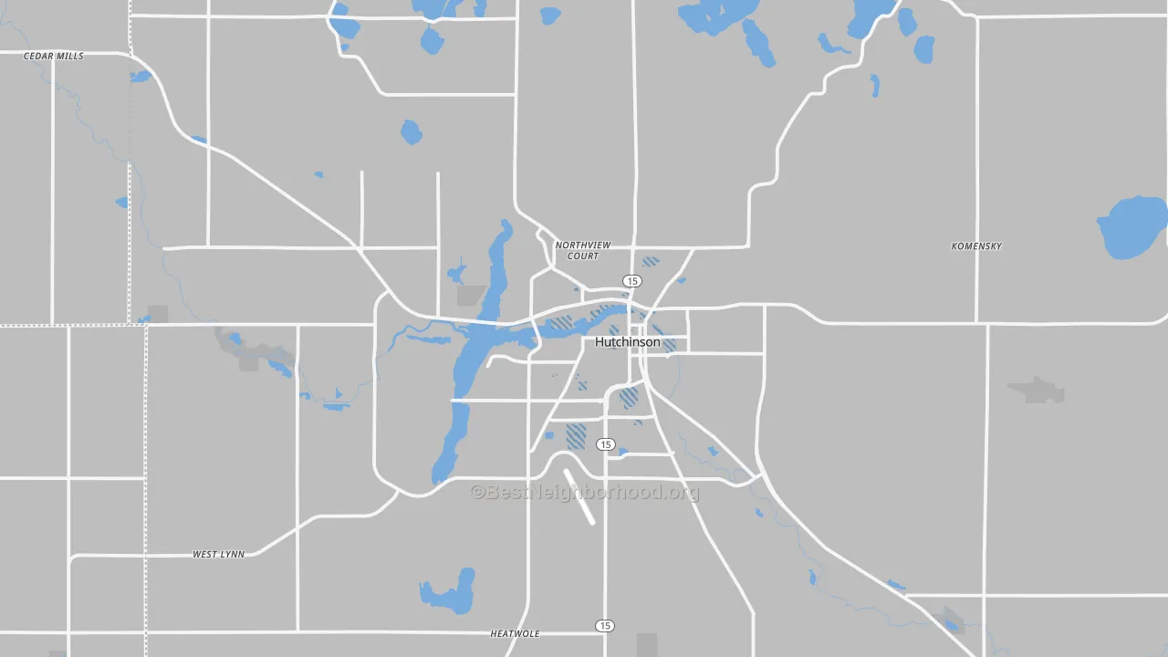 Transit Grade map of Hutchinson, MN