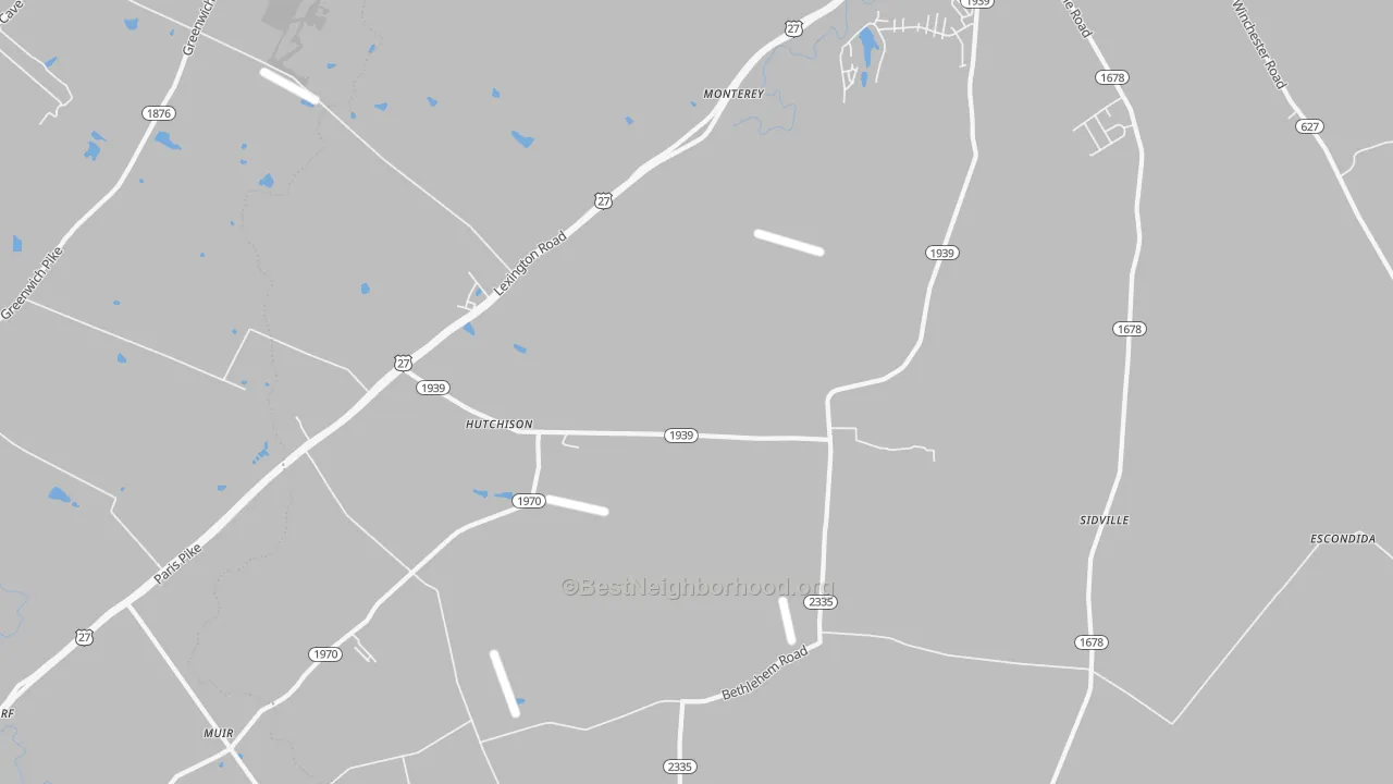 Transit Grade map of Hutchison, KY